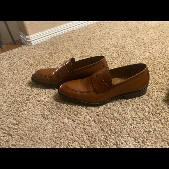 Johnston and Murphy Tan Leather Dress Loafers main image 6